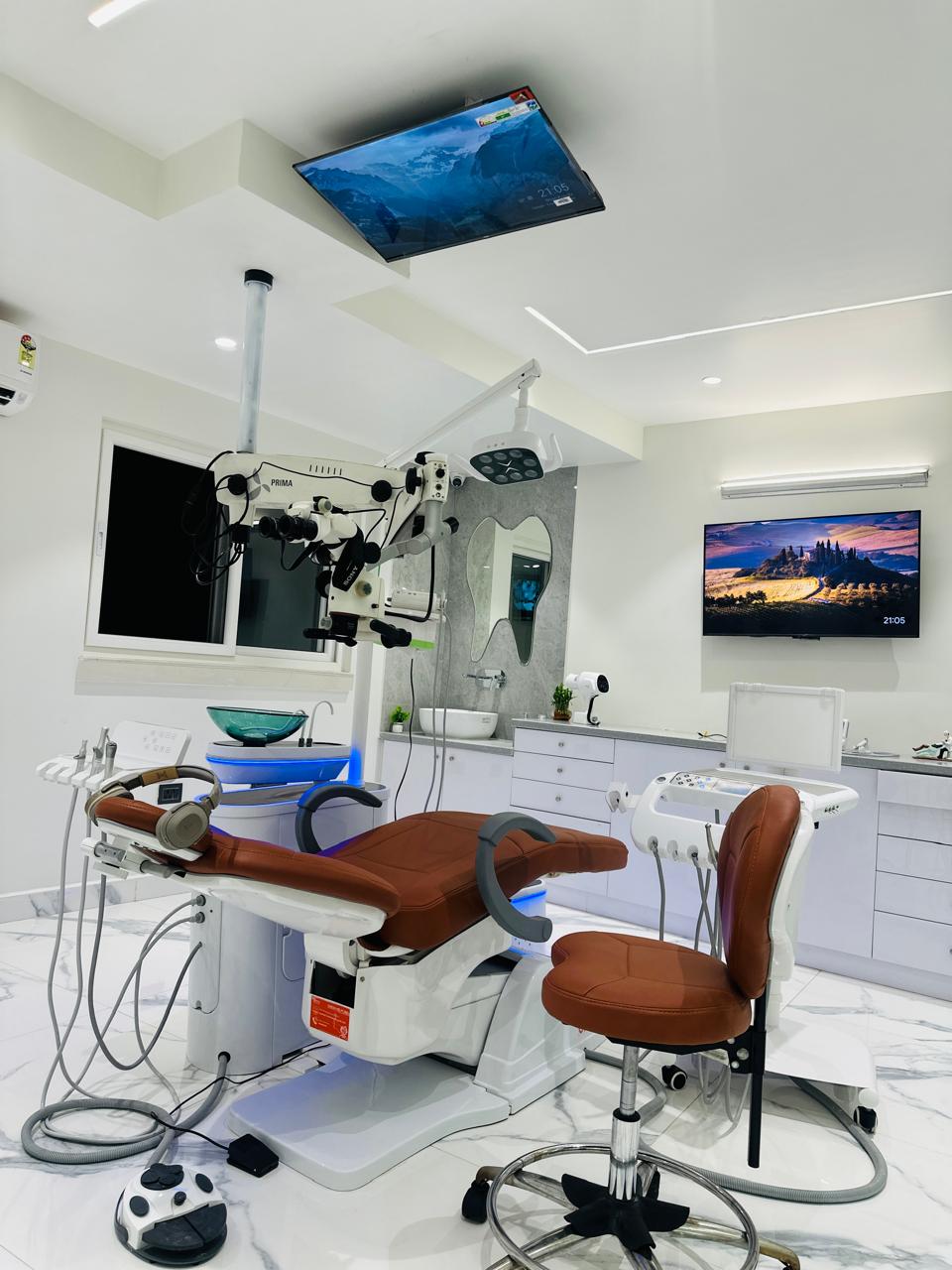 Dental procedure being performed